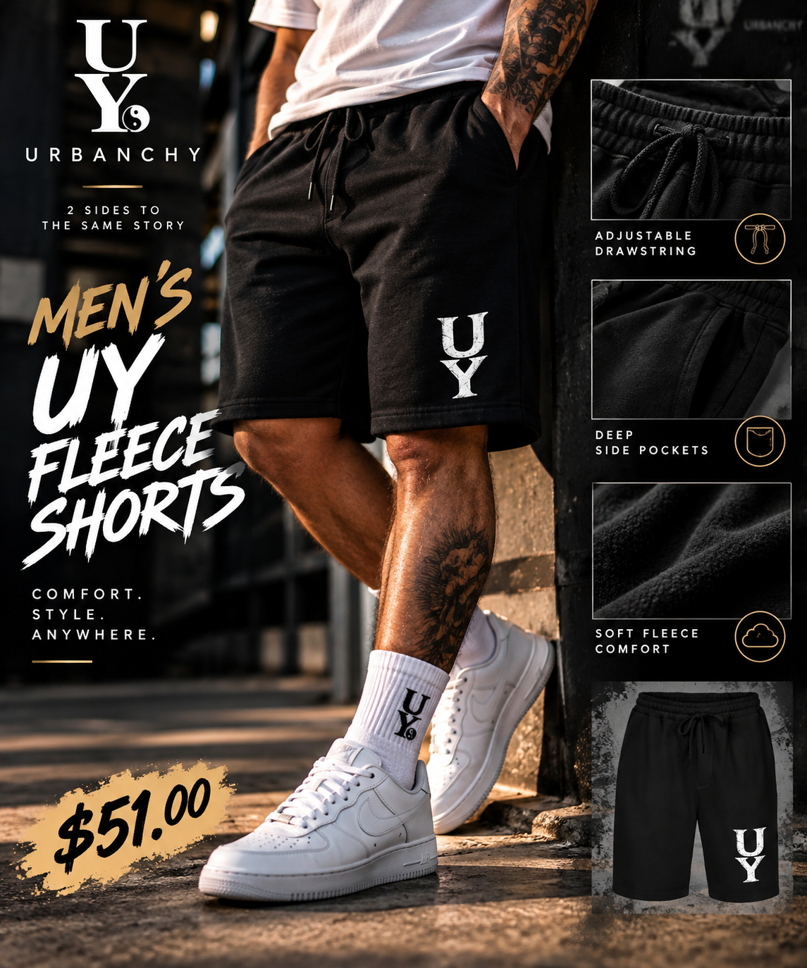 Men's UY fleece shorts
